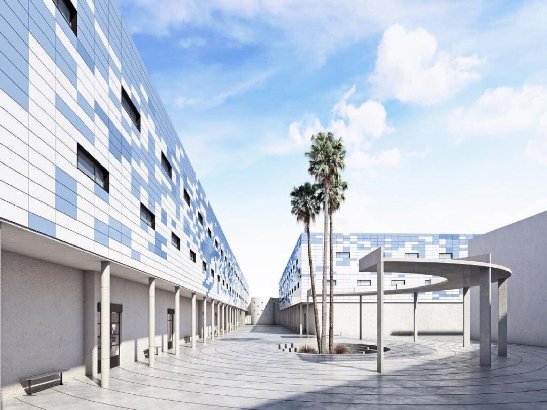 Interior del futuro CIE de Algeciras.