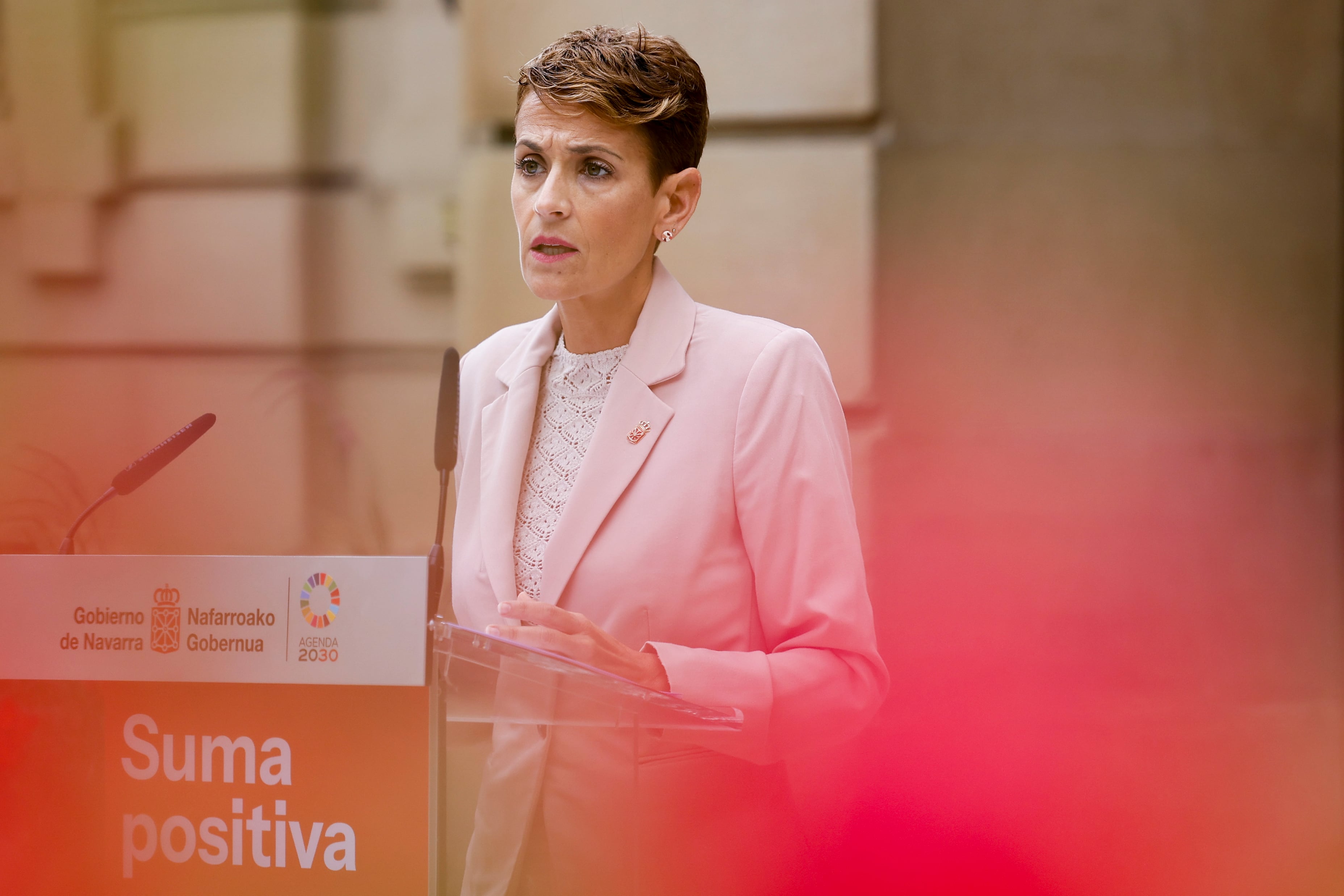 La presidenta del Gobierno de Navarra, María Chivite