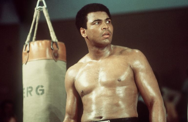 Ali en 1976 durante una sesión de entrenamiento en Múnich.