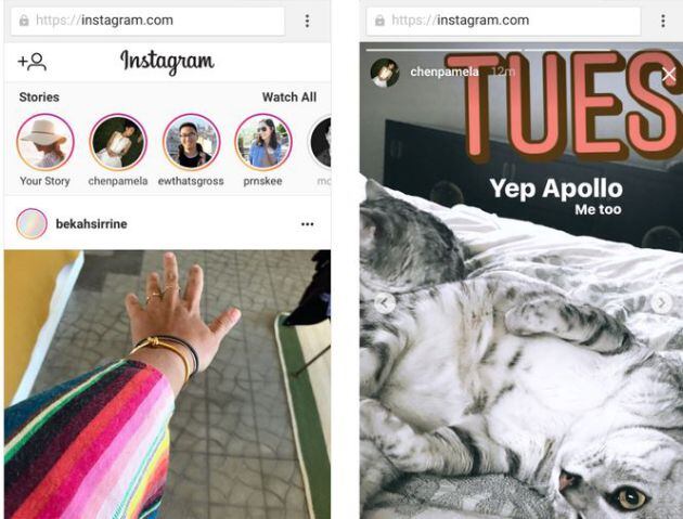 Instagram podrá consultarse desde la versión web.