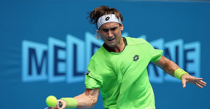 Ferrer, durante un partido en el Open de Australia