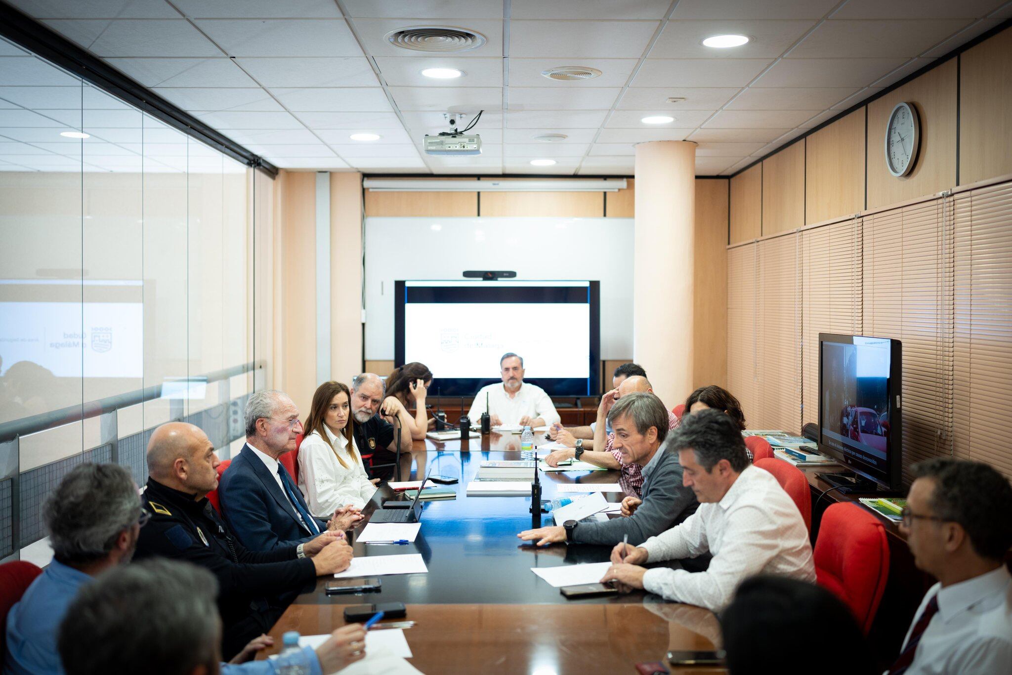 Comité de emergencias en el Ayuntamiento de Málaga