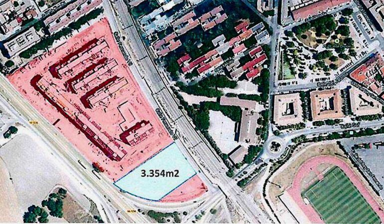 La parcela cedida se ubica en el barrio de La Cristina