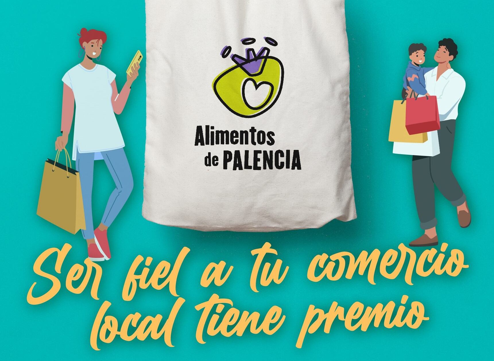 La campaña ‘Ser fiel a tu comercio local tiene premio’ sortea 750 lotes de Alimentos de Palencia en 150 comercios