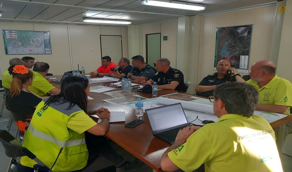 Efectivos del Comité del Plan Cerro durante la Romería de la Virgen de la Cabeza de Andújar