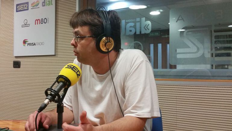 Vïctor Quintero, a su paso por la Radio Club Tenerife. 