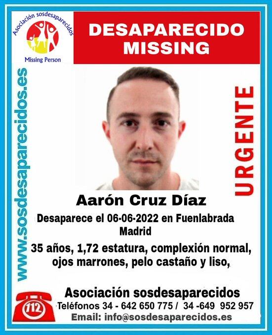 Cartel de la desaparición de SOS Desaparecidos