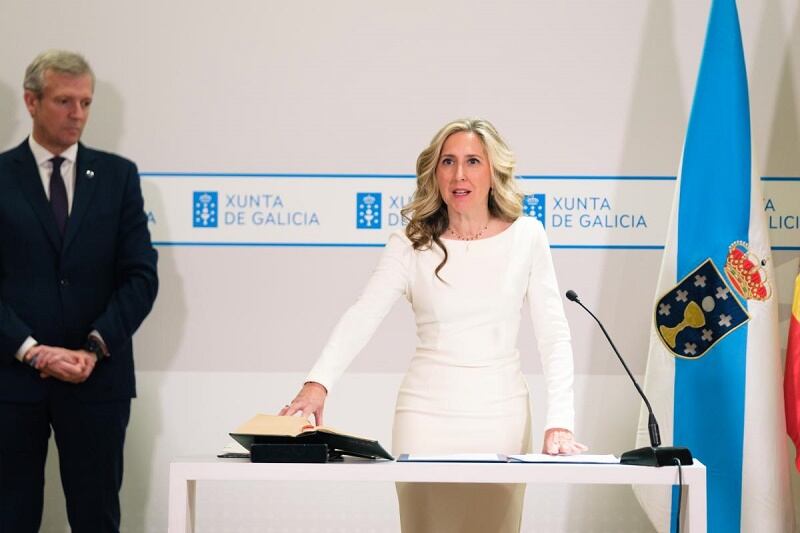 Martina Aneiros en su toma de posesión del cargo (foto: Xunta)