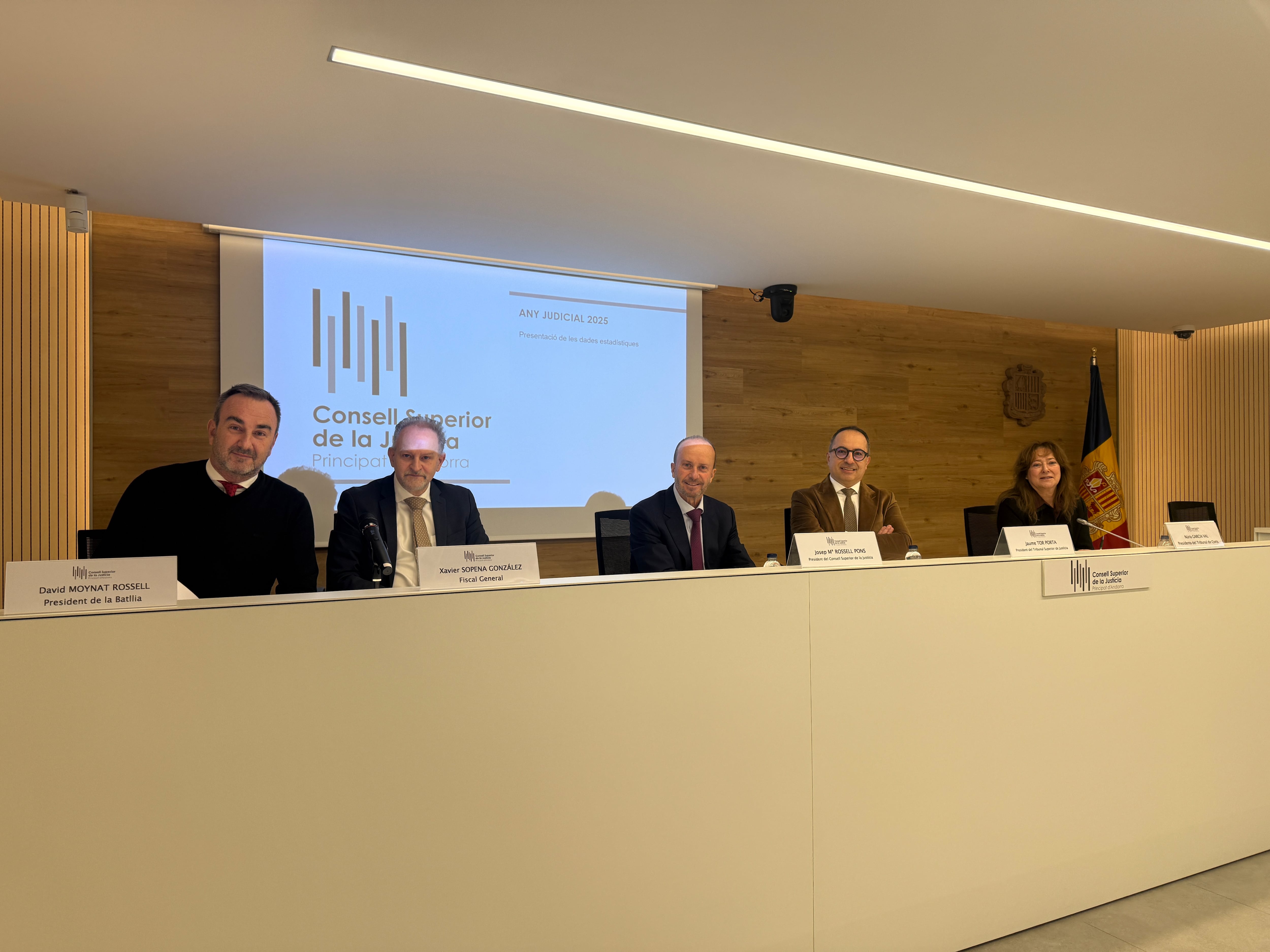 Presentació de l'activitat del 2025 a carrec dels presidents dels diversos òrgans jurisdiccionals
