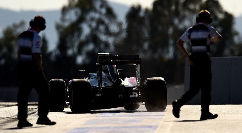 Fernando Alonso, en la quinta jornada de entrenamientos en Barcelona.