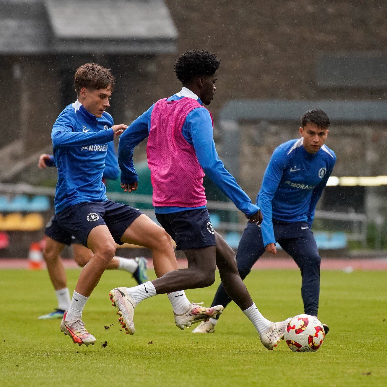 Entrenament de l&#039;FC Andorra previ al partit contra el Tarassona d&#039;aquest proper cap de setmana.