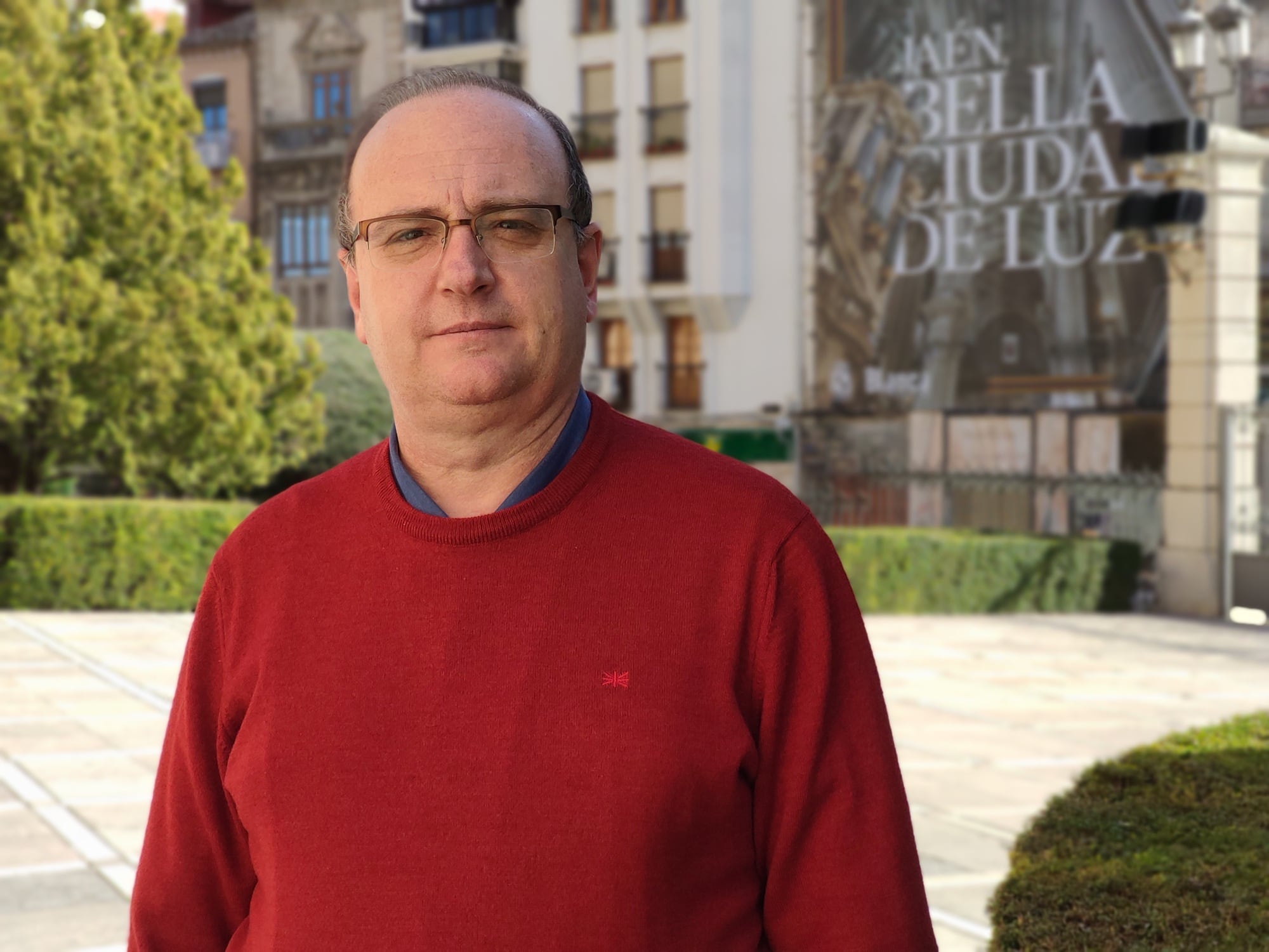 Sebastián Cabrera, en la lonja de la Diputación Provincial de Jaén.