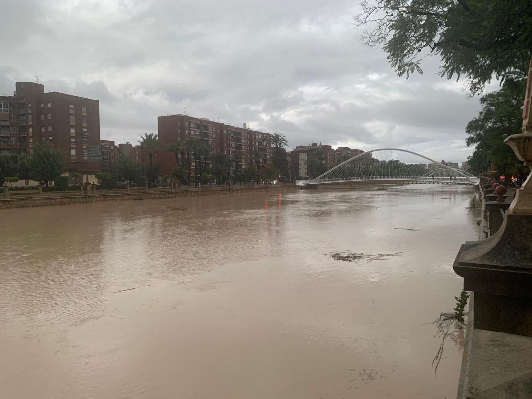 Imagen del río Segura del viernes 13 de septiembre