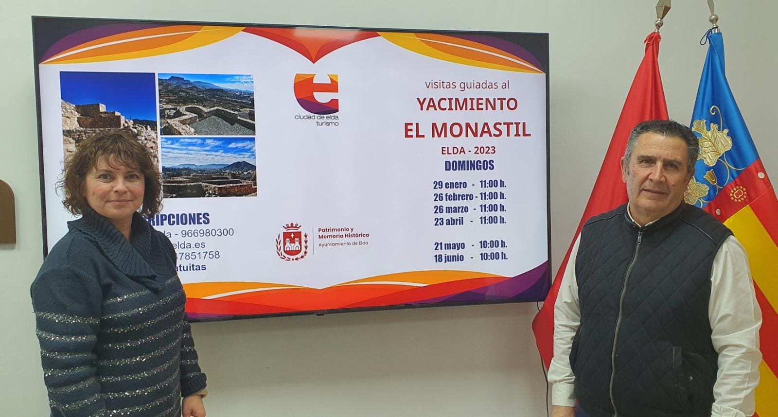 Presentación visitas al yacimiento Monastil, Elda