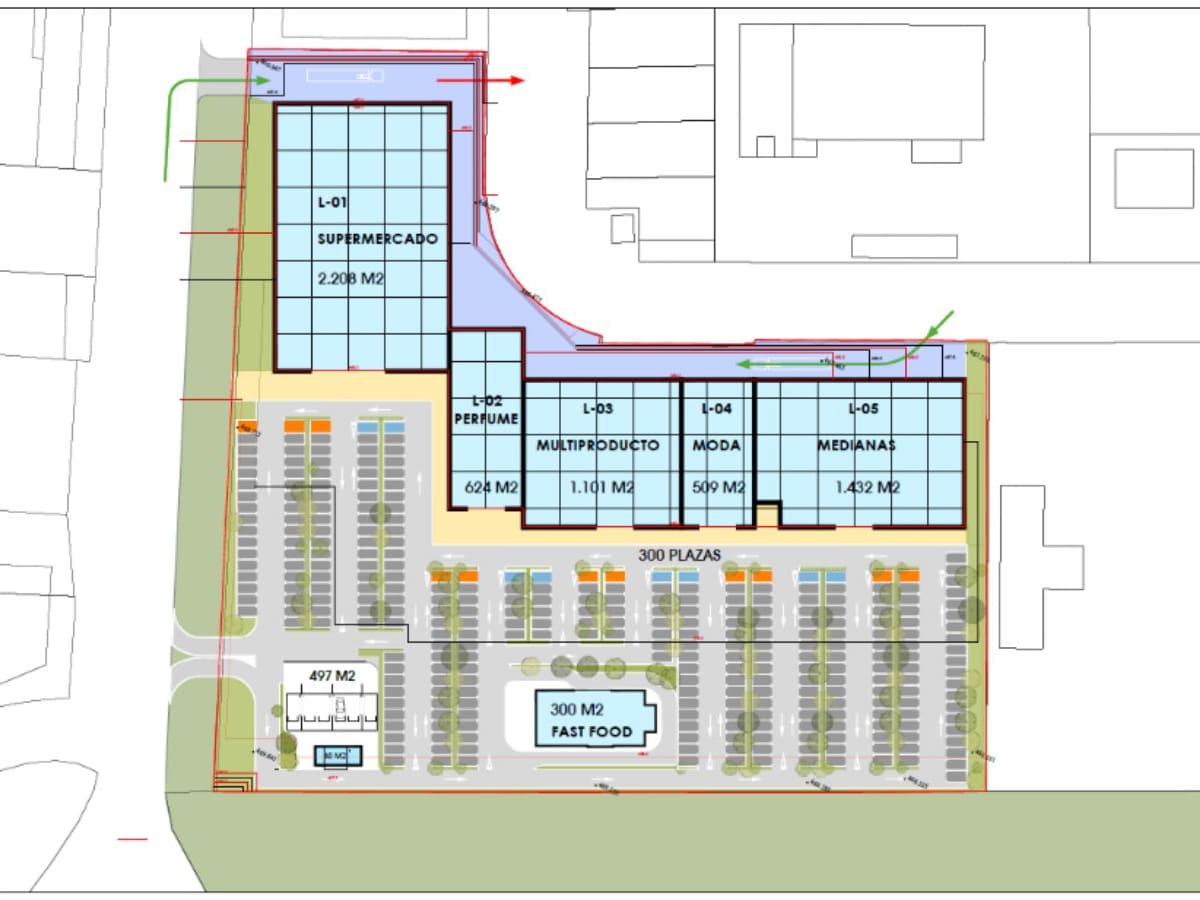 Toledo contará con un nuevo parque comercial en el Polígono: tendrá 300 plazas de parking, hipermercado, gasolinera...