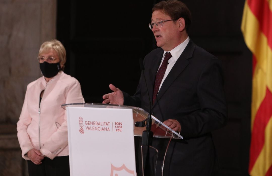 Puig y Barceló en su comparecencia de este jueves por la noche