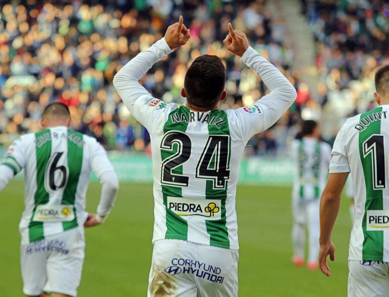 Juanjo Narváez celebra el gol