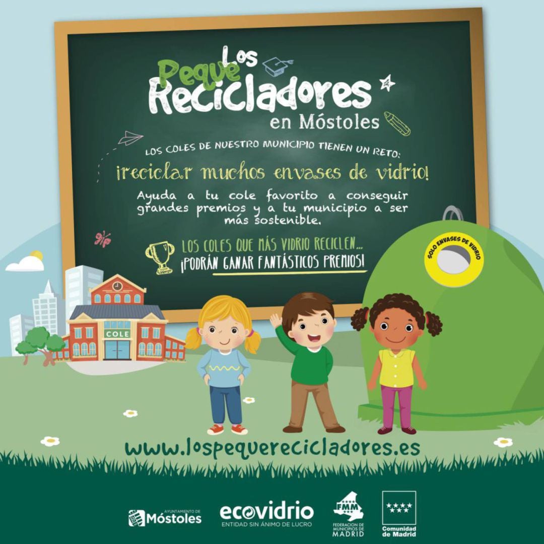 Campaña de Ecovidrio en los colegios de Móstoles, similar a la que se desarrolla en CyL y, por ende, en Palencia