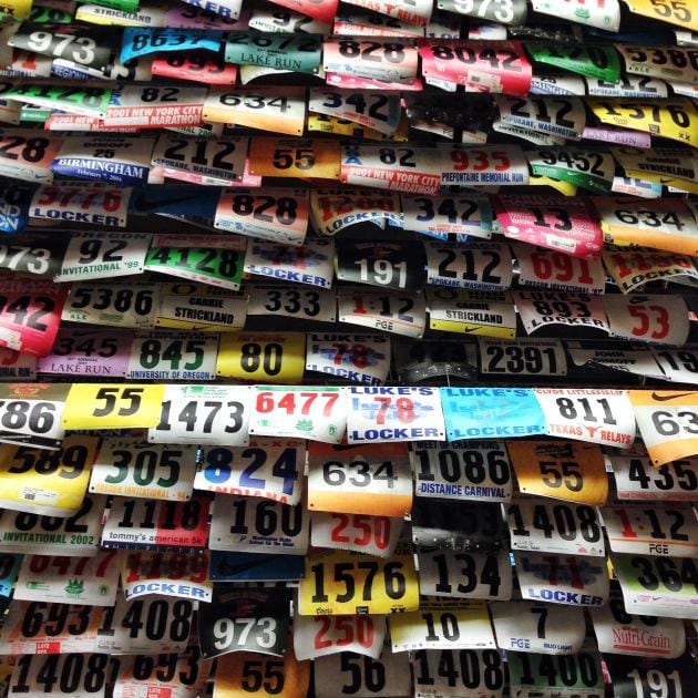 Dorsales de carreras en una tienda de Texas