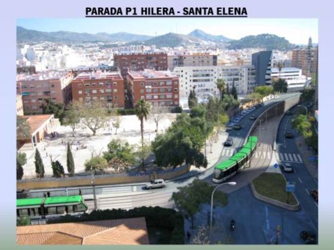 Recreación del paso del metro en sentido al hospital Civil