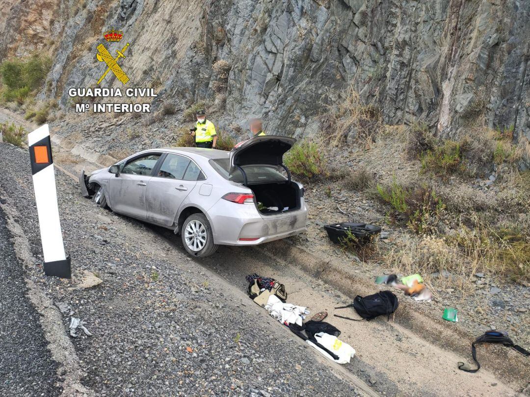 Así quedó el vehículo siniestrado