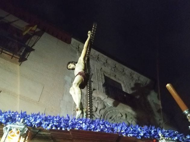 El Cristo de la Misericordia, El Silencio, en la Carrera del Darro en la madrugada del Viernes Santo en Granada