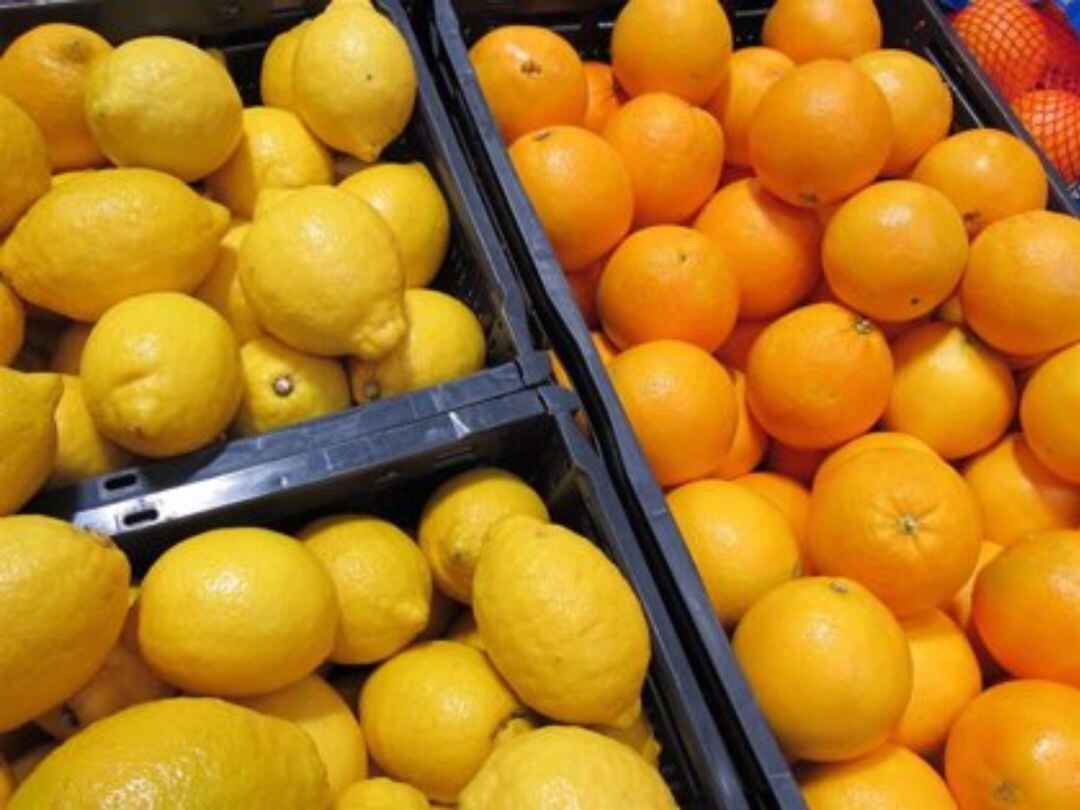 Foto de archivo de limones y naranjas