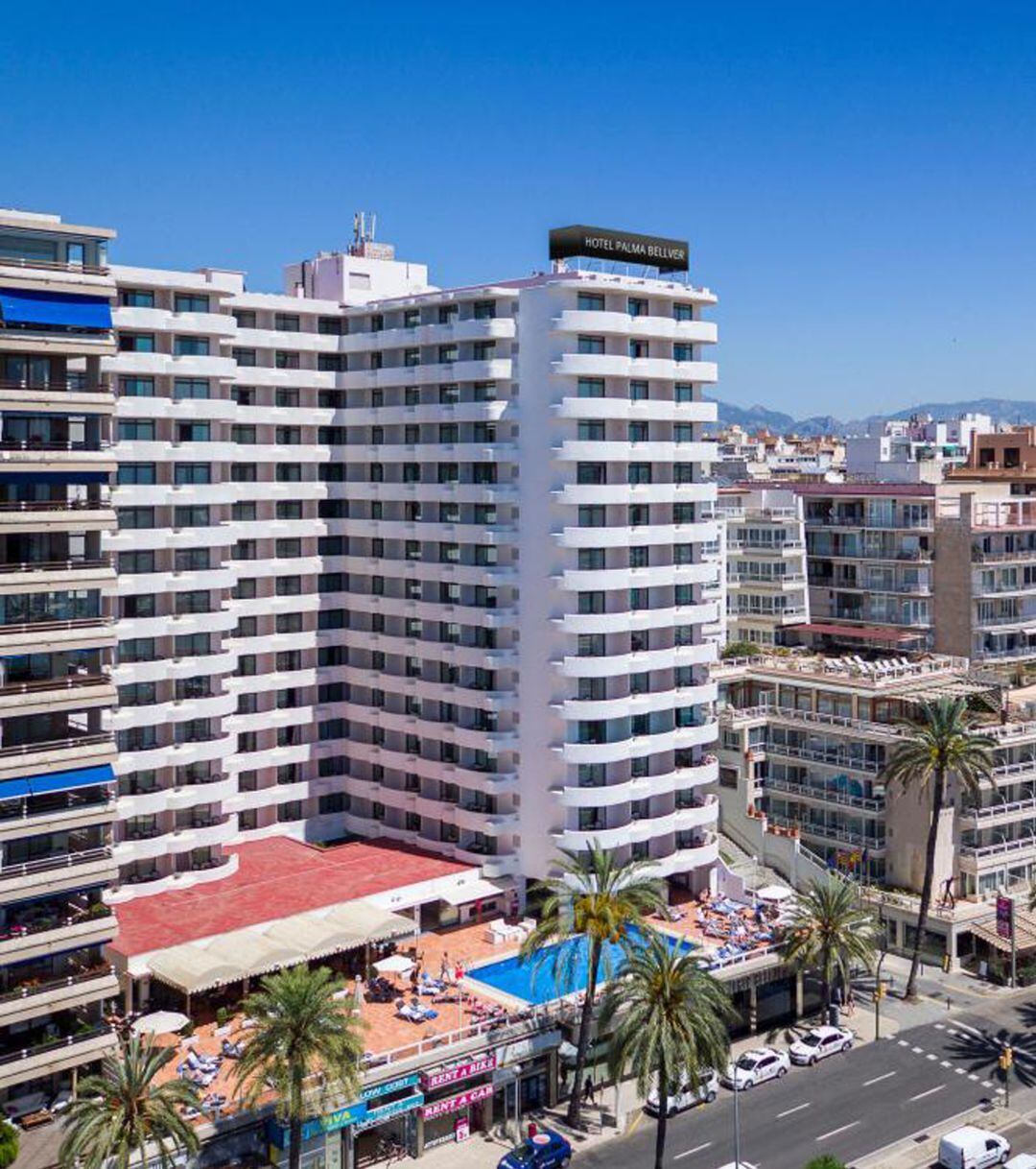 Fachada del Bellver de Palma de Mallorca