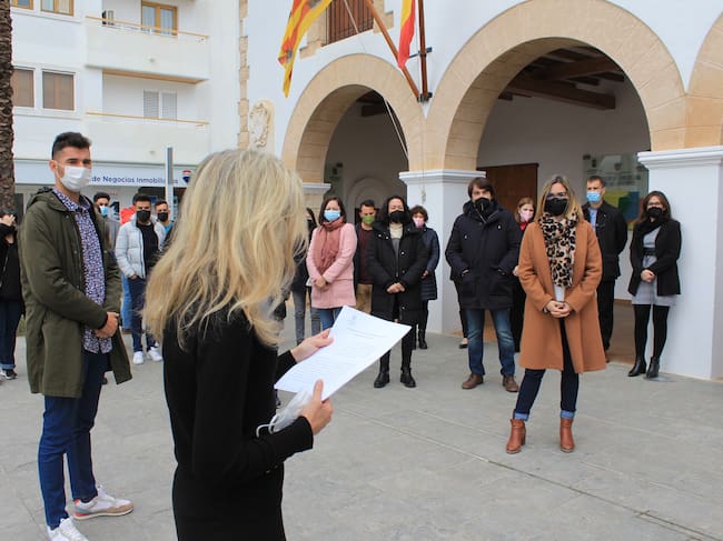 Lectura del manifiesto en Santa Eulària