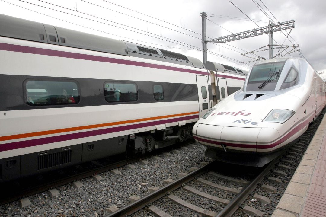 Llegada de un tren AVE a la Estación Campo Grande