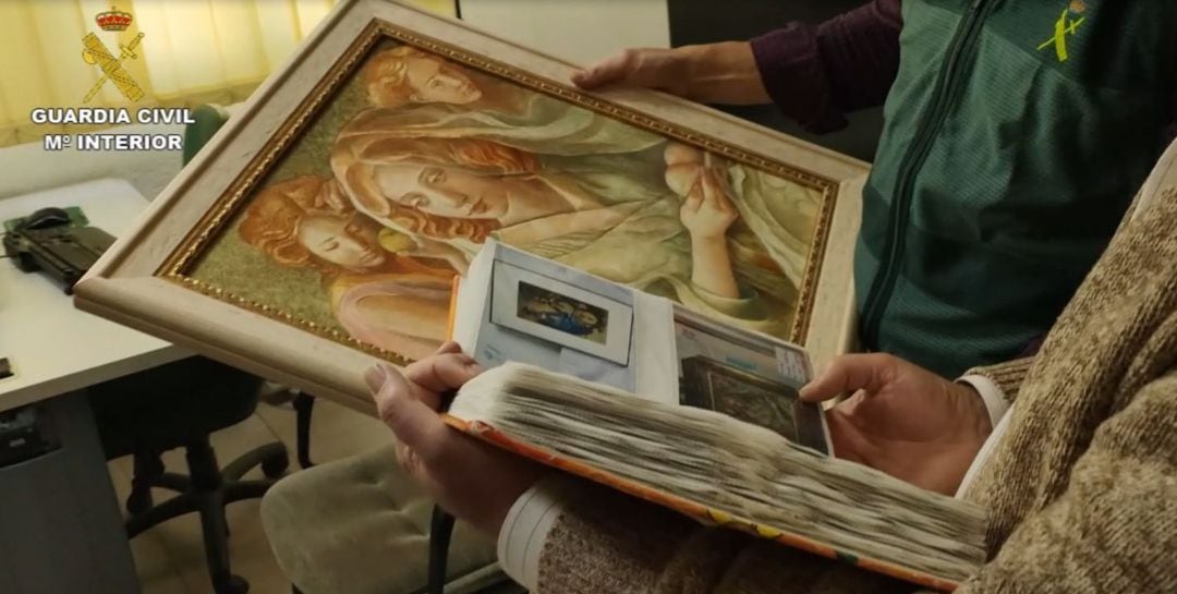 Imagen del cuadro robado obra de Miguel Vicens.