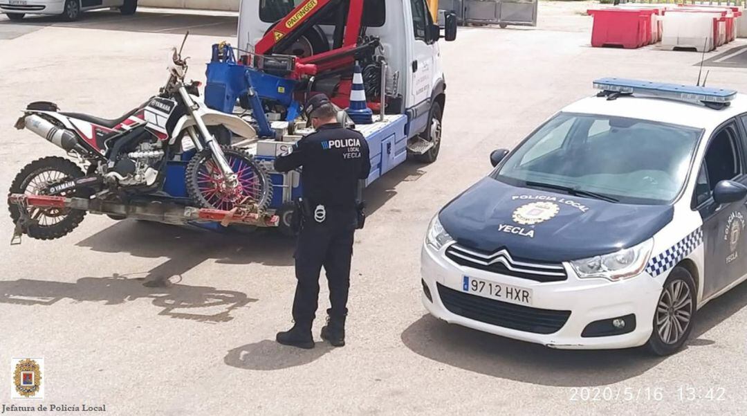 La Policía se hace cargo de la motocicleta