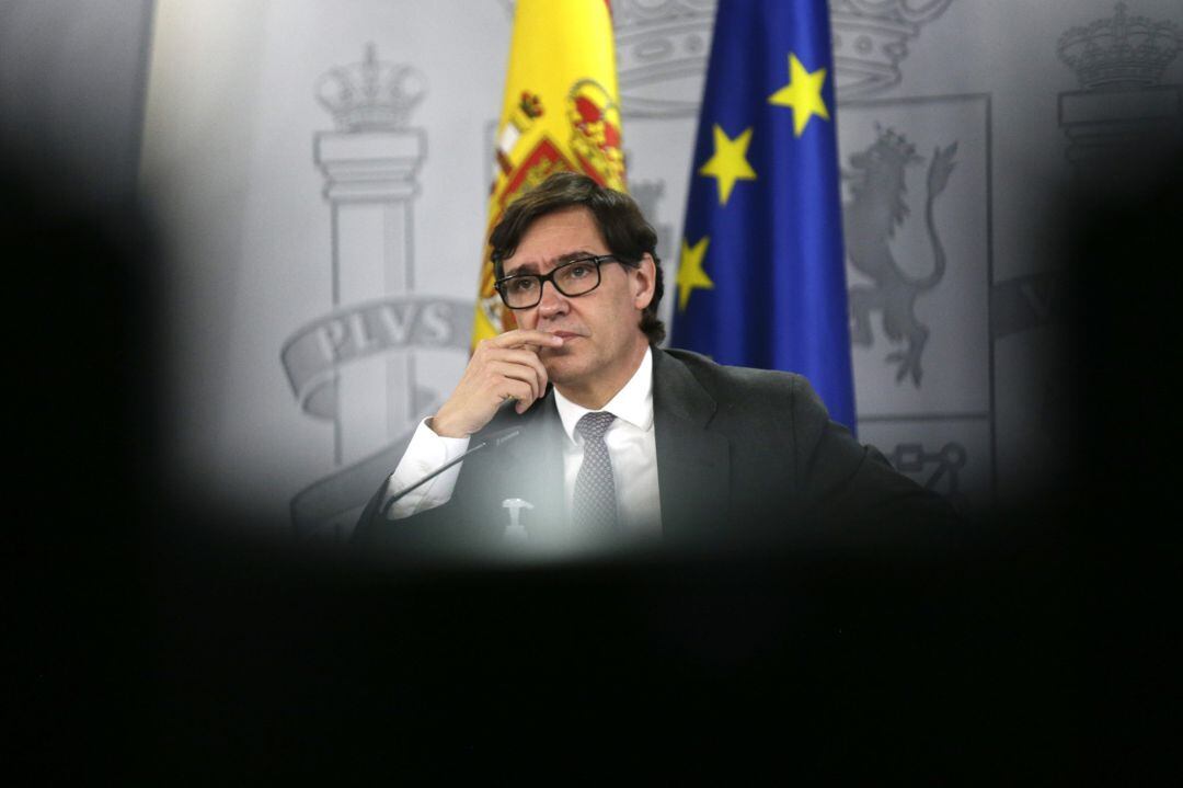 El ministro de Sanidad, Salvador Illa, comparece en rueda de prensa posterior al Consejo de Ministros en Moncloa, Madrid.
