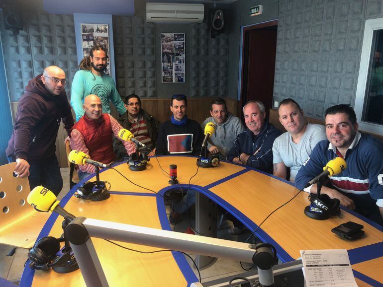 Los representantes de los trabajadores, en los estudios de Radio Ibiza SER