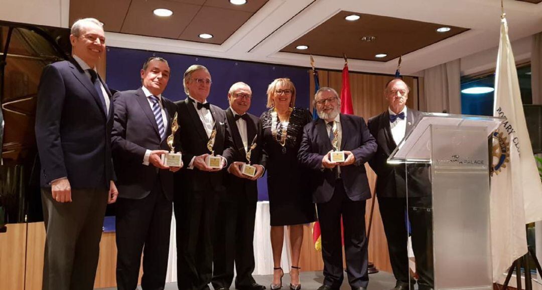 Todos los galardonados en los premios Llama Rotaria del Rotary Club Valencia