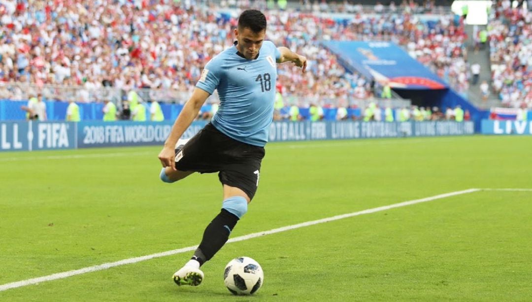 Maxi Gómez se lesionó este miércoles con la selección de Uruguay