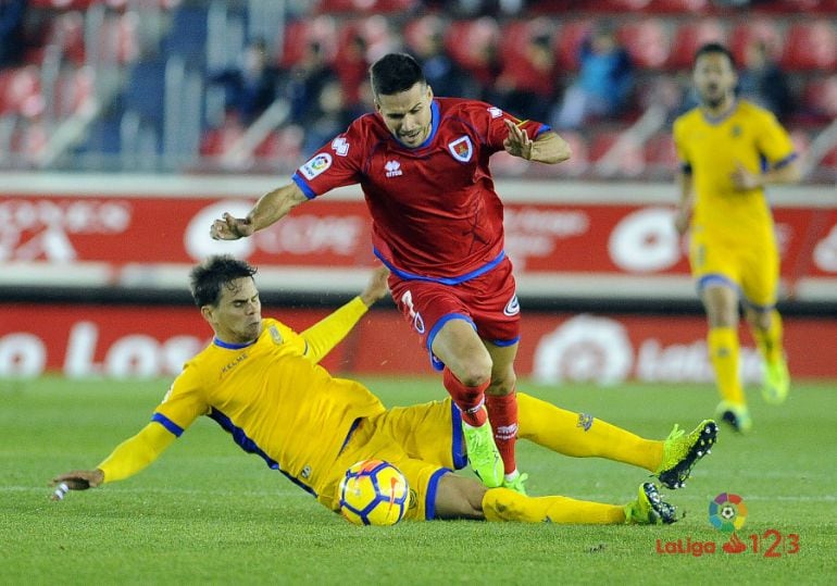 Manu del Moral, en el partido ante el Alcorcón en Los Pajaritos.