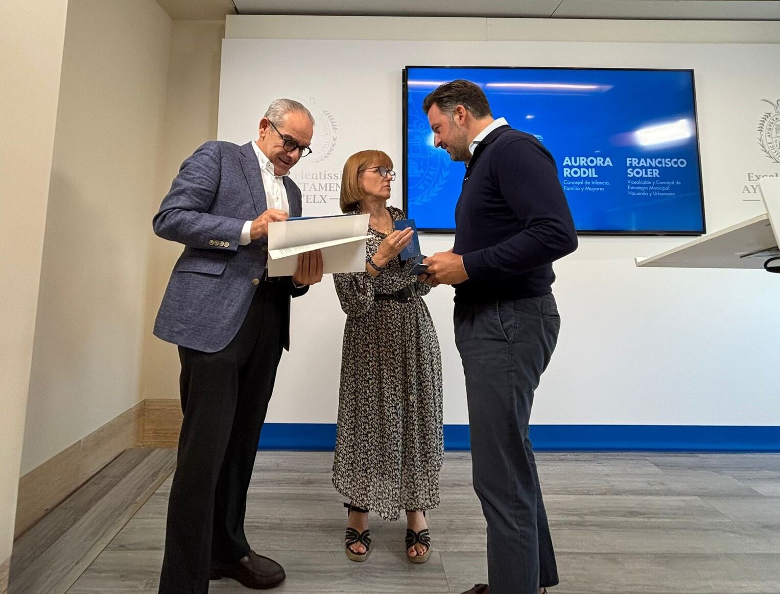 Pablo Ruz, Aurora Rodil y Francisco Soler