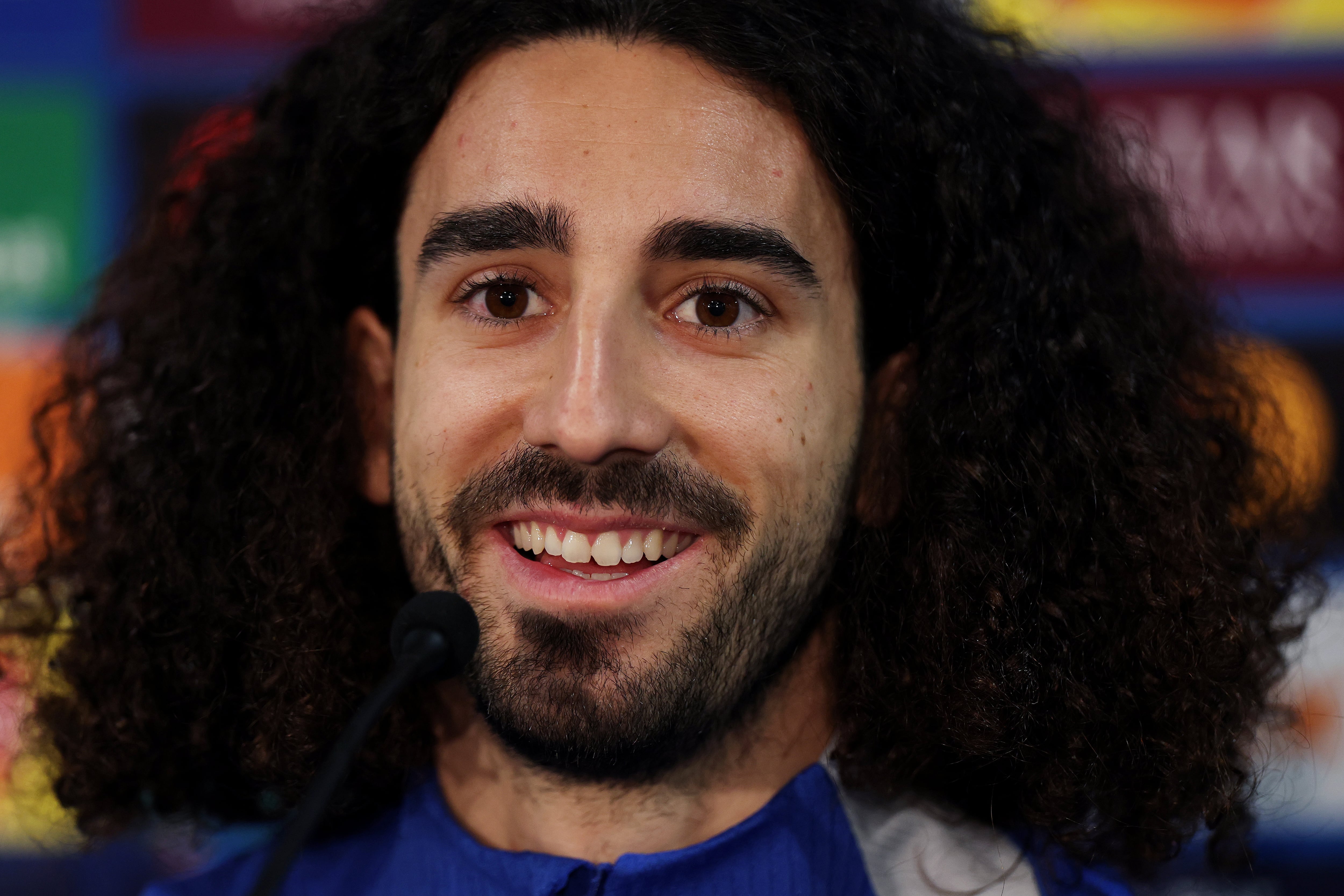 Marc Cucurella, durante la rueda de prensa previa al Chelsea-Barça