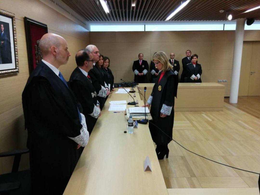 Ana María Lourido cuando tomó posesión de su cargo de Magistrada en Ponferrada