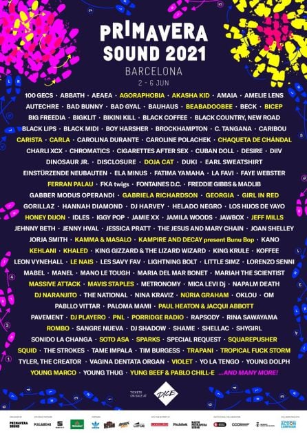 Cartel del Primavera Sound 2021