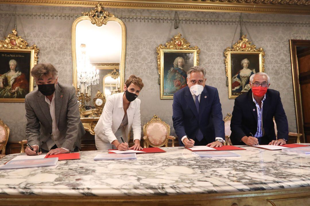 Gobierno de Navarra, CEN, CCOO y UGT firman el nuevo Plan de Empleo 2021-2024