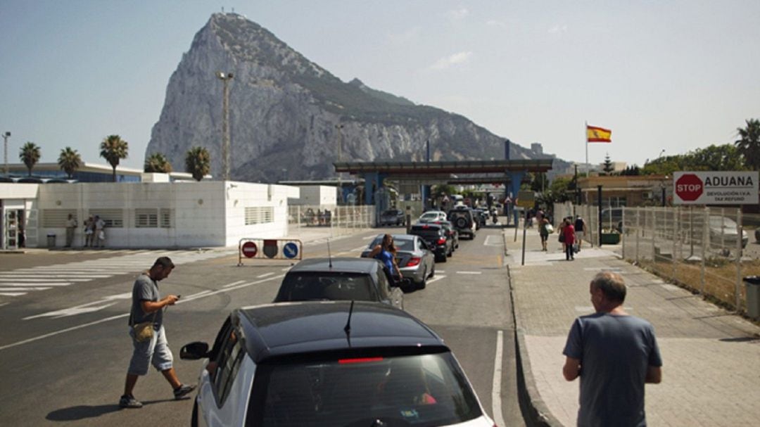 Entrada a la frontera de Gibraltar.