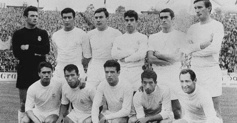 Imagen del equipo madridista que ganó la Copa de Europa de 1966. Manuel Sanchís es el cuarto de izquierda a derecha de la fila de arriba