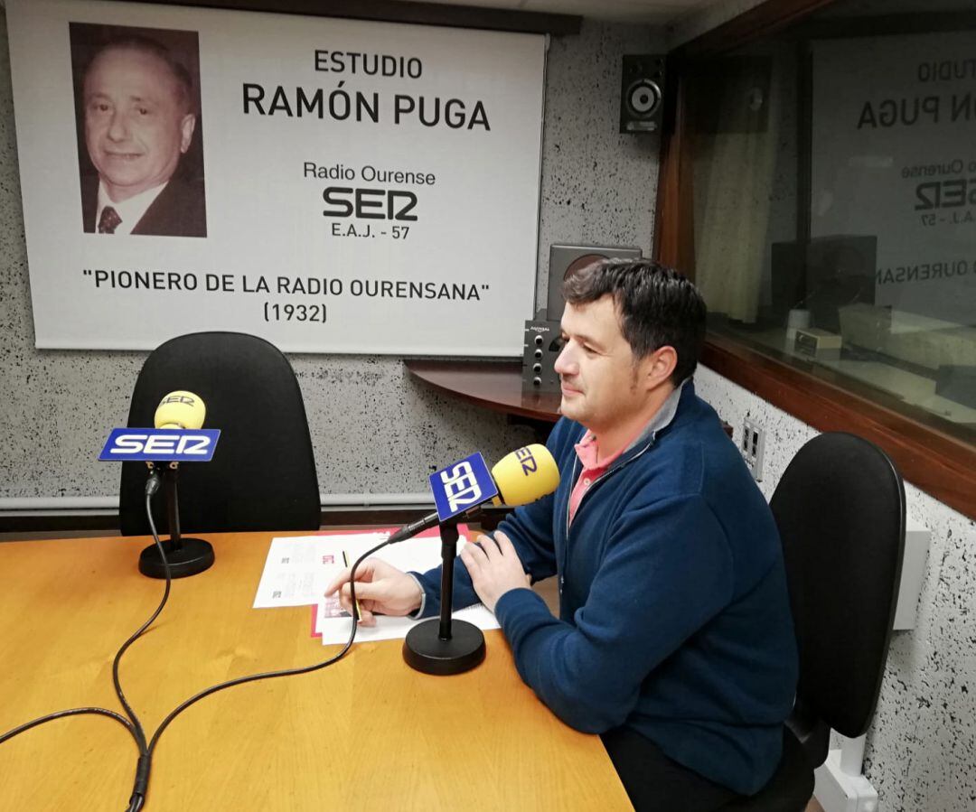 El portavoz socialista en el estudio Ramón Puga