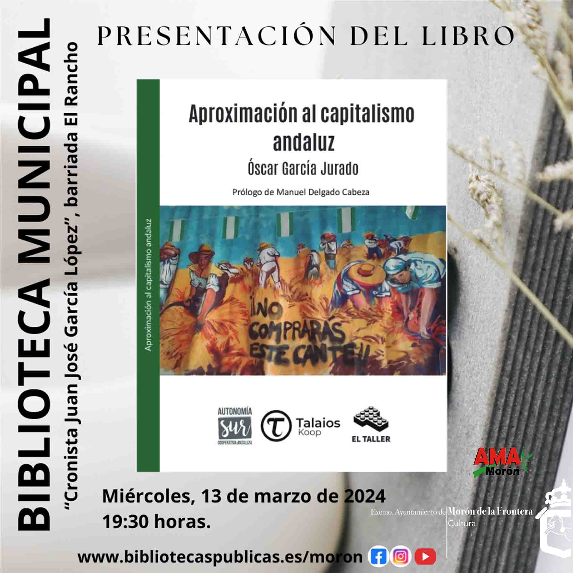 Cartel de la presentación del libro