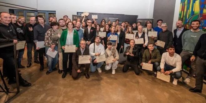 Foto de familia con todos los nominados a los Premios de la Música Aragonesa