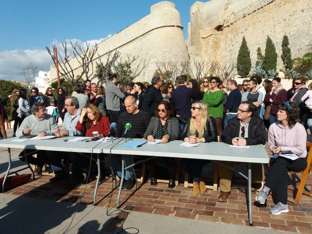 Un momento durante la lectura del manifiesto