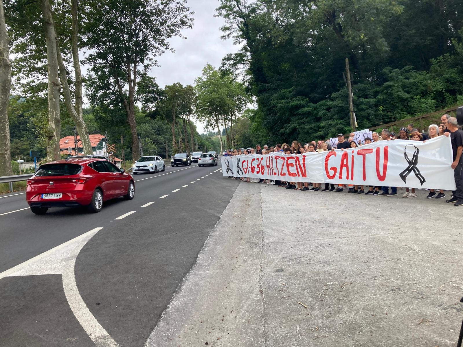 Protesta por la alta siniestralidad