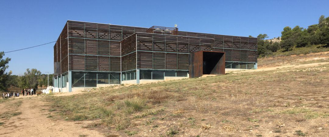 El edificio que protege el mosaico romano